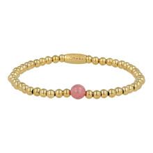 Gouden kralen armband met Berry Quartz