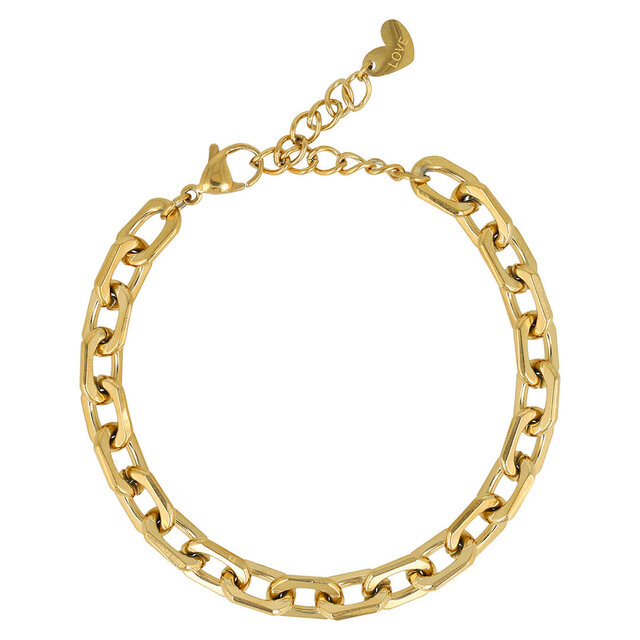 Schakelarmband goud, fijn detail, groots effect