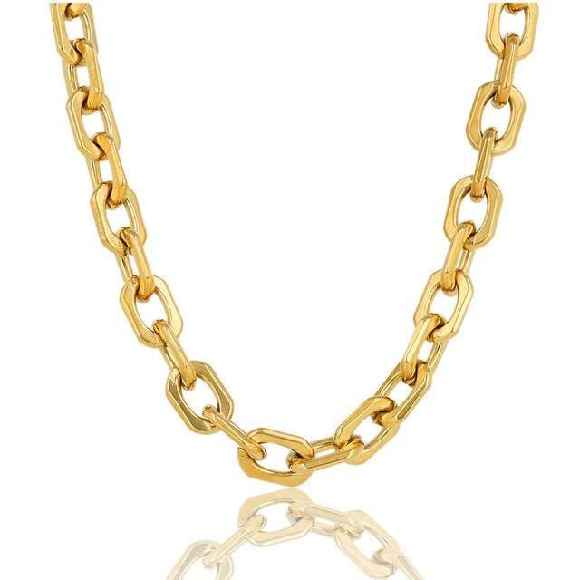 Schakelketting goud, minimalistisch, stijlvol en tijdloos