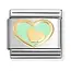Nomination Nomination Link - 030283-29 - Classic LOVE 2 - Heart in Heart PASTEL GREEN