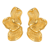 My Bendel gouden statement oorbellen – stainless steel met 14k gouden coating