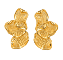 My Bendel gouden statement oorbellen – stainless steel met 14k gouden coating