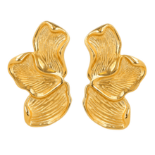 My Bendel gouden statement oorbellen – stainless steel met 14k gouden coating