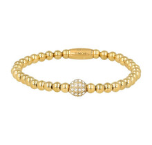 Gouden armband met zirkonia bol - My Bendel