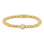 My Bendel Gouden armband met zirkonia bol - My Bendel