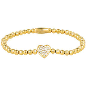 Gouden Armband met zirkonia hartje - My Bendel