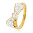 My Bendel Gouden ring met strik - Zirkonia