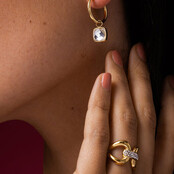 My Bendel gouden ring stainless steel – elegante ring met zirkonia