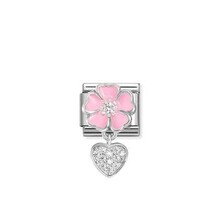 Nomination Link - 331814-01- Classic CHARMS - Pink Flower with Heart