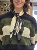 Sjaal Ring Flora Zwart