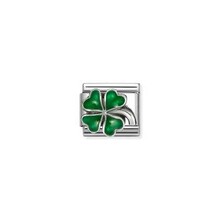 Nomination Link Green Four Leaf Clover 330204-42