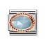 Nomination Nomination Link Rosékleurig - 430507-31 - Classic RICH SETTING STONE - Milky Aquamarine