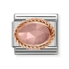 Nomination Link Rosékleurig - 430507-34 - Classic RICH SETTING STONE - Apricot Chalcedony
