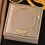 Goodies Stainless Steel Enkelbandje Dubbele Ketting Goud met Schakels – Waterproof