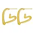 Goodies Stainless steel open hart oorbellen goud – minimalistische studs