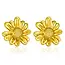 Goodies Stainless steel bloem oorbellen goud – statement studs