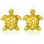 Goodies Stainless steel schildpad oorbellen goud – statement studs