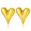 Goodies Stainless steel hart oorbellen goud – bolle statement studs