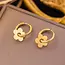 Goodies Stainless steel bloem oorbellen goud – kleine hoops met hanger