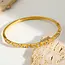 Goodies Stainless Steel Bangle met Rechthoekige Zirkonia – Goud