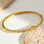 Goodies Gouden Bangle Armband met Speelse Sterren Zirkonia Details