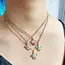 Goodies Stainless Steel Ketting Schildpad Goud – Gekleurde Bedelketting Zomers