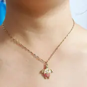 Stainless Steel Ketting Schildpad Goud – Gekleurde Bedelketting Zomers