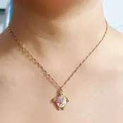 Stainless Steel Ketting Schildpad Goud – Gekleurde Bedelketting Zomers