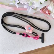 Telefoonkoord Bloem Lang Zwart