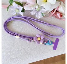 Telefoonkoord Bloem Lang Paars