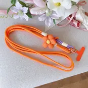 Telefoonkoord Bloem Lang Oranje