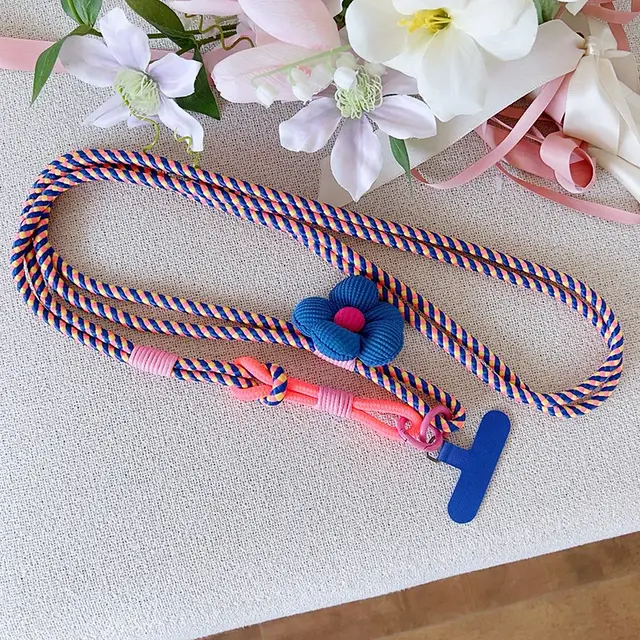 Telefoonkoord Bloem Lang Blauw