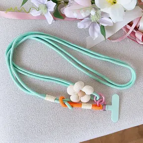 Telefoonkoord Bloem Lang Licht Blauw