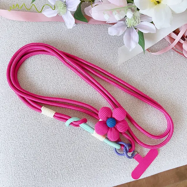 Telefoonkoord Bloem Lang Glitter