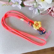 Telefoonkoord Bloem Lang Roze