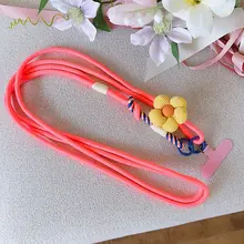 Telefoonkoord Bloem Lang Roze