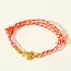 Goodies Vriendschapsarmbandje met stainless steel schildpad – kleurrijk summer armbandje - Rood Roze