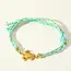 Goodies Vriendschapsarmbandje met stainless steel schildpad – kleurrijk summer armbandje - Turquoise