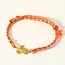 Goodies Vriendschapsarmbandje met stainless steel schildpad – kleurrijk summer armbandje - Rood