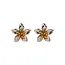 Goodies Stainless steel bloem oorbellen bicolor – goud/zilver statement studs