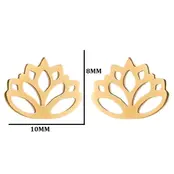 Stainless Steel Lotus Oorstekers – Trendy Lotus Flower Studs