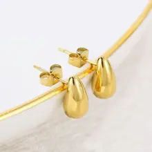 Stainless steel mini druppel oorbellen goud/zilver – subtiele studs