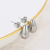 Stainless steel mini druppel oorbellen goud/zilver – subtiele studs