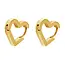 Goodies Stainless steel hart oorbellen goud/zilver – geometrische hoops