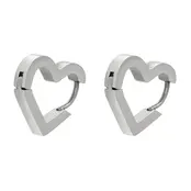 Stainless steel hart oorbellen goud/zilver – geometrische hoops