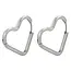 Goodies Stainless steel hartjes oorbellen goud of zilver – grote hoops