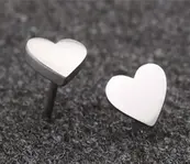 Stainless Steel Hart Oorstekers – Minimalistische Studs Goud/Zilver
