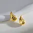 Goodies Stainless steel druppel oorbellen goud – trendy statement studs