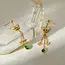 Goodies Stainless steel vlinder oorbellen met hanger – goudkleurige statement earrings