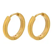 Minimalistische ronde oorbellen stainless steel – goud of zilver 14mm